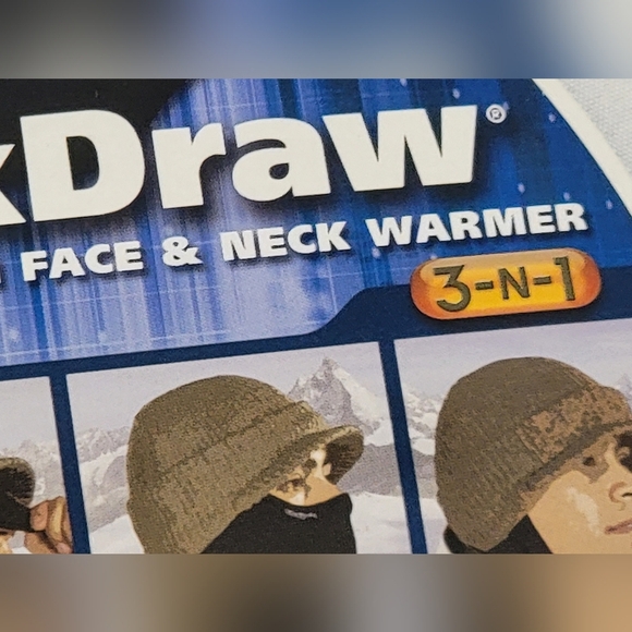 Seirus Unisex Quick Draw Original 3-N-1 Black Pull Down Face Mask System - Picture 10 of 12